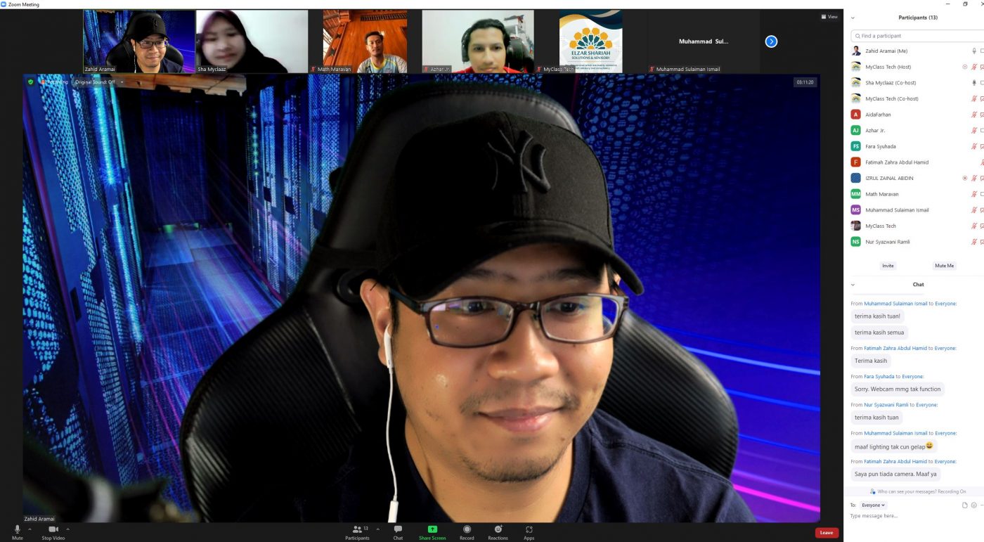 Bengkel Kursus WordPress bersama MyClaaz Student - Zahid Aramai