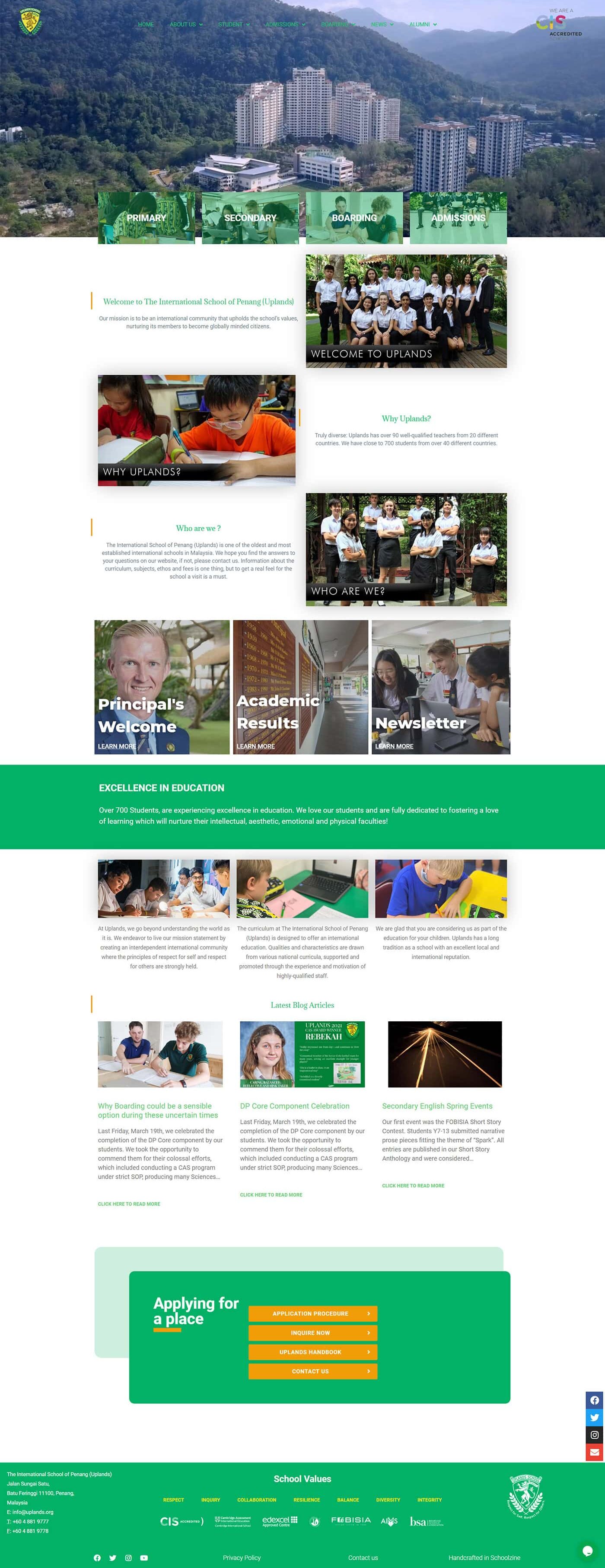 Uplands Penang International School Designed by Zahid Aramai