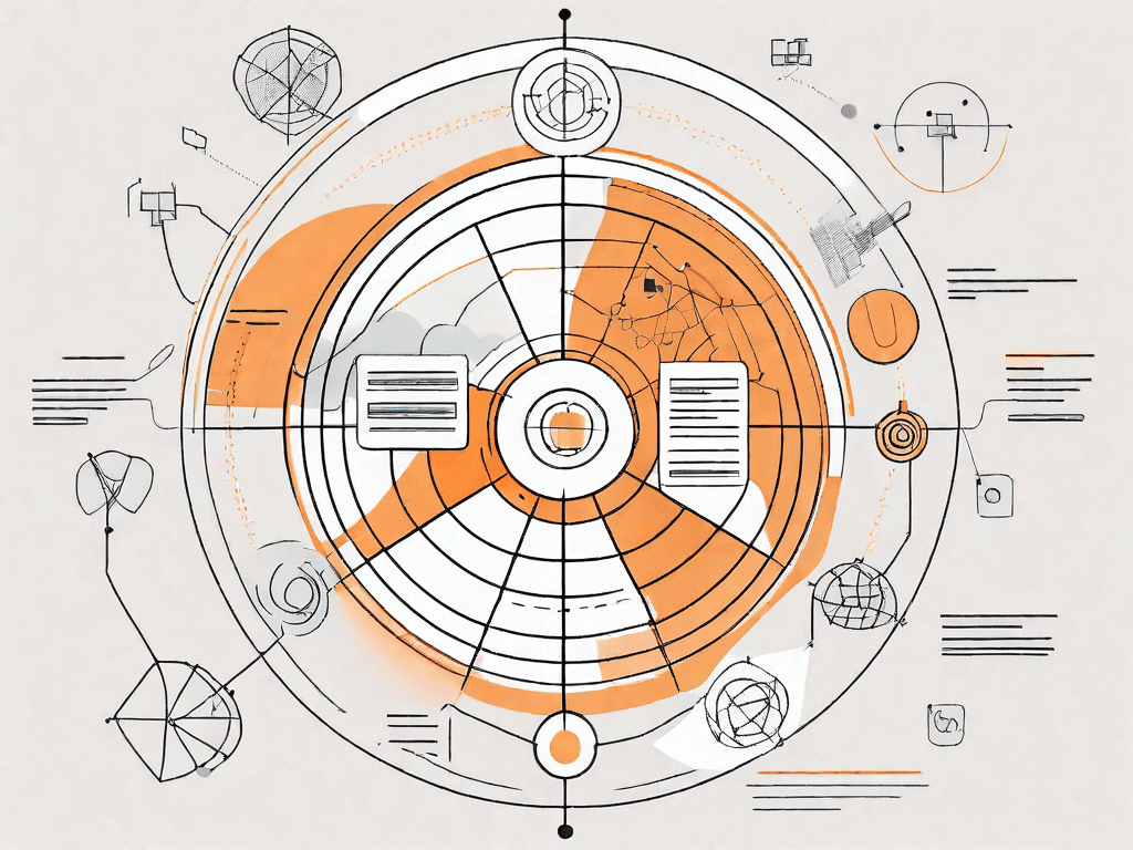 A web structure interconnected with various elements like design tools